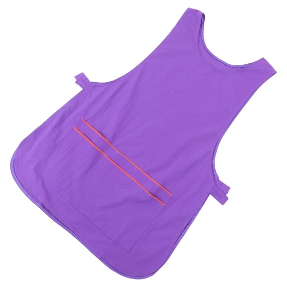 Yardwe 1Pc Professional Purple Kitchen Apron Made of Material with Practical Front Pockets