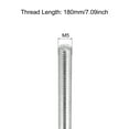 thumbnail image 2 of Uxcell Fully Threaded Rod M5 x 180mm 0.8mm Thread Pitch 304 Stainless Steel Right Hand Threaded Rods Bar Studs 4 Pack, 2 of 4