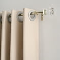 thumbnail image 3 of Curtain Rods 30-55" Champagne Adjustable drapery rod with 60mm clear square finials and 3 piece wall brackets. 2PACKS, 3 of 6