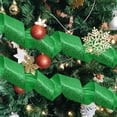 thumbnail image 5 of 2 Rolls Christmas Ribbon,Bexikou Metallic Glitter Ribbons for Gift Wrapping,Green Wired Edge Ribbon for Christmas Tree Wreath DIY Crafts Home Party Holiday Decoration, 2.5" x20 Yards, 5 of 6