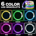 thumbnail image 4 of 200 pulseras LED de BYONEBYE, 6 colores, 3 modos de flash, 4 of 6