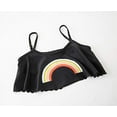 thumbnail image 3 of Styles I Love Little Girls Rainbow Scalloped Edging Bikini Swimsuit with Swim Hat 3pcs Bathing Suit Beach Swimwear, 3 of 12