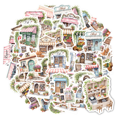thumbnail image 1 of 35pcs-70pcs Classic Stationery Stickers Retro Shops Stickers Storybook PVC Sticker for Laptops Suitcases Notebooks, 1 of 5