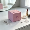 thumbnail image 4 of Desktop Storage Box with Drawer - Macaron Building Block Organizer for Cosmetics, Jewelry, Small Items | Space Saving Desk Accessory Organizer for Home, Vanity Tabletop | Plastic Storage Container, 4 of 7