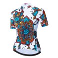 thumbnail image 3 of 2022 Maillot de ciclismo para mujer, camiseta de ciclismo de montaña, carretera, MTB, camiseta corta para bicicleta, blusa de equipo de carreras para mujer, ropa de equitación blanca, 3 of 5