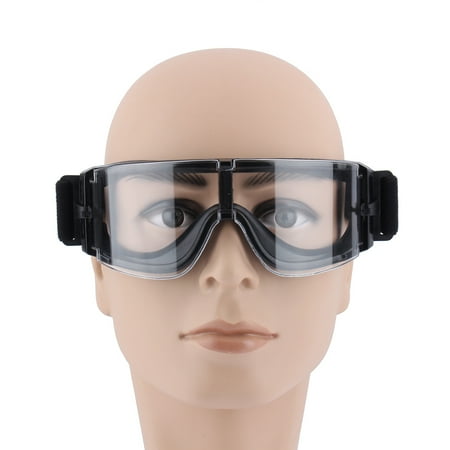 Youth Protective Goggles - WALFRONT All Weather Protective Shatterproof Airsoft X800 Goggle Glasses Gx1000, Motorcycle Goggles Dirt Bike Protective Combat Military Goggles Black/Yellow/Transparent for Kids Youth Adult