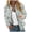 Khaki-1, variant on Winter Jackets Clearance, Women Autumn Fashion Leisure Square Thin Jacket with Flap Pocket Jacket with Elastic Hem and Cuffs Coat Baseball Top for Women Khaki XXL