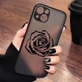 thumbnail image 1 of Fashion Rose Butterfly Logo Phone Case For Apple iPhone 14 13 12 11 XS Mini Pro Max 8 7 XR X Matte Frosted Translucent LXY, 1 of 7