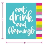 Summer Pineapple Flamingo Beverage Napkins