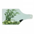 thumbnail image 1 of Panda Cutting Board, Happy Animal Tropical Plants Bamboo Trees Endangered Mammals Art, Decorative Tempered Glass Cutting and Serving Board, Wine Bottle Shape, Green Black White, by Ambesonne, 1 of 1