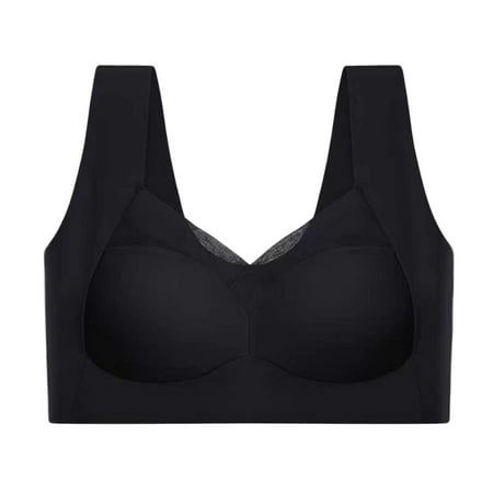 Clearance DondPO Bras for Women Fashion Deep Cup Bra Summer Up Wireless Bra Bras For Women No Underwire Push Up Bra Strapless Bra Black 3XL