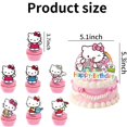 thumbnail image 3 of Topers para cupcakes Jlemon, 25 piezas, set de cumpleaños de gato rosa, 3 of 9
