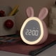 thumbnail image 1 of Reloj despertador con forma de conejito, luz nocturna, ajustes inteligentes, brillo ajustable, alarmas, tonos de llamada, para adultos, niños, dormitorios, bajo consumo, LED, modo,topliu, 1 of 9