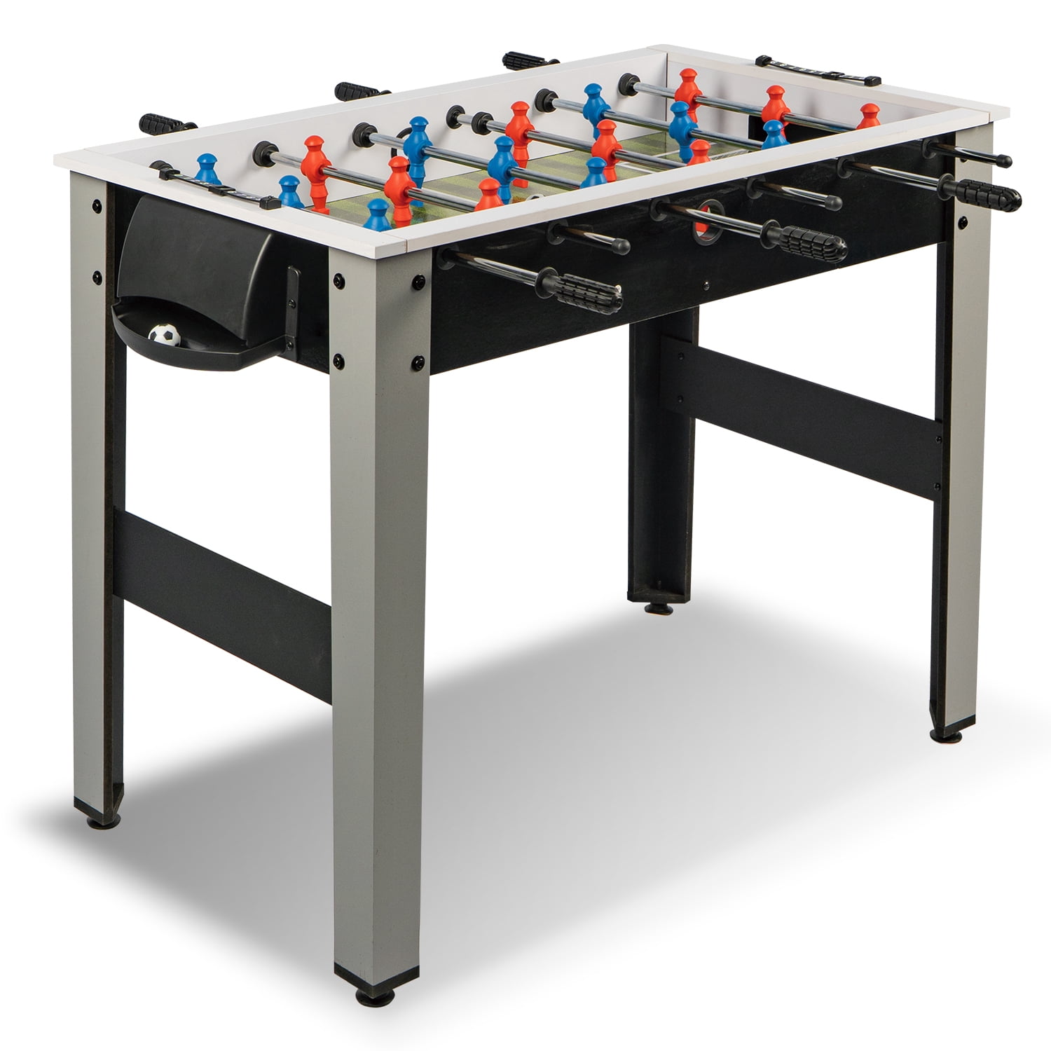 42' Foosball Table, Wooden Soccer Games Table w/ 2 Footballs, Score Keepers, Indoor Home, Game Room
