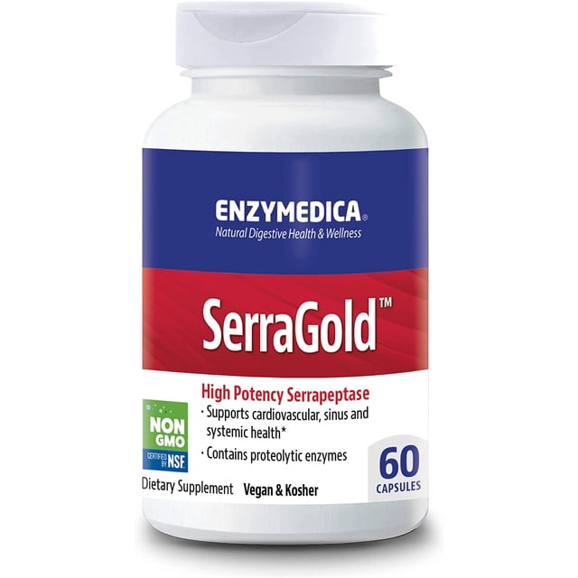 Enzymedica | SerraGold, 60 Cápsulas. Suplemento para la salud cardiovascular.