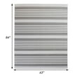 thumbnail image 5 of Sue 5 x 7 Soft Area Rug Rectangular Clean Stripes Medium Gray Cream- Saltoro Sherpi, 5 of 5