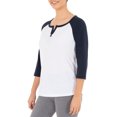thumbnail image 6 of Athletic Works Women's Athleisure Split Neck Baseball T-shirt, 6 of 6
