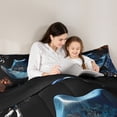 thumbnail image 5 of Manfei Retro Cowboy Hat Full Size Comforter Sets 3-Piece, Farm Horse Bedding Comforter Set, Black Blue Farmhouse Bedding Sets, Ultra Soft Home Decor, 5 of 8