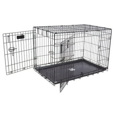 Precision Pet Products Provalu 2-Door Wire Dog Crate, Small, 36" for Dogs 50-70 lb, Black