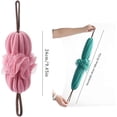 thumbnail image 2 of Exfoliating Washcloth Bath Loofahs Sponge Long Bath Loofahs Stretchable Mesh Exfoliating Loofah Back Scrubber Ball Body Bath Shower Sponge for Men Women (2 Packs) for Bath Shower ( Color : C ), 2 of 5