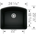 thumbnail image 2 of BLANCO DIAMOND Single Undermount - Cafe Brown, 2 of 7