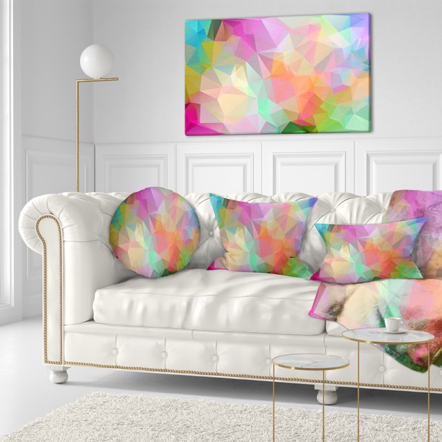 Motif Mosaïque Polygonal Multicolore - Impression sur Toile Abstraite