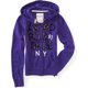 thumbnail image 1 of Aeropostale - Sudadera con capucha y cremallera para mujer, color morado, pequeño Aeropostale  Sudadera, 1 of 1