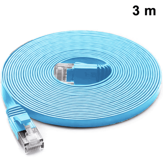 Cat6 Flat Shielded RJ45 Ethernet Patch Network Cable Plated Plug STP Wires for High Speed Computer Router Ethernet LAN Networking