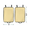 thumbnail image 5 of FH Group Faux Leather Auto Seat Back Kick Protectors, Heavy Duty Car Kick Mats for Kids – 2-Pack Waterproof Protection from Dirt, Mud, Easy to Clean - Beige, 5 of 6