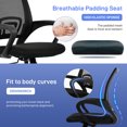 thumbnail image 6 of Lotto Breathable Ergonomic Black Mesh Swivel Office Chair with Lumbar Support, 6 of 21