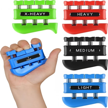 BESTSKY Finger Strengthener Hand Grip Workout for Therapy upto 11lbs 4 Pack