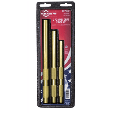 Mayhew Tools 67002 3-Piece Brass Drift Punch Set