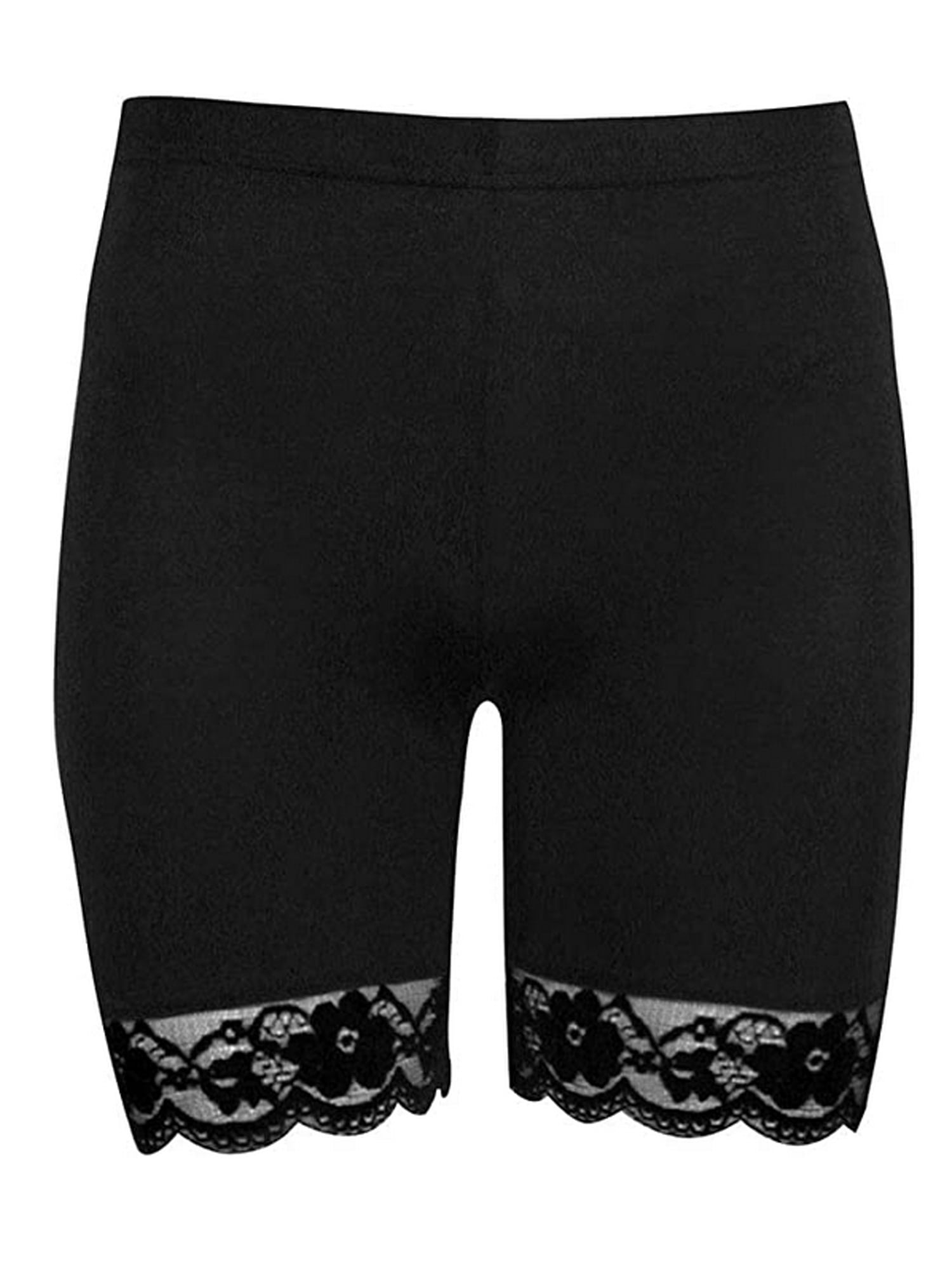 plus size bike shorts with lace