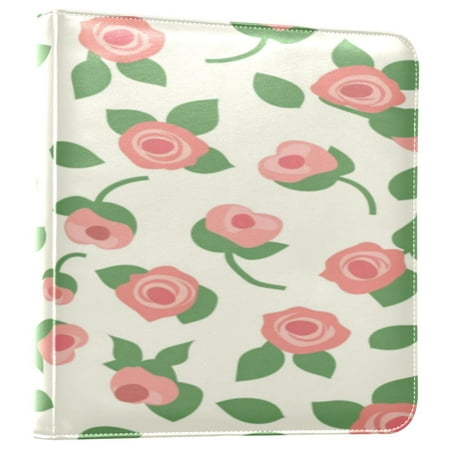 Photo Album Leather Photo Album 11.8x11.2x1.5 Inch Bookshelf Photo Album Photo Album Photo Store Scrapbook Photo Album Cartoon Red Flower Seamless
