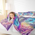thumbnail image 4 of Feelyou Dreamy Cute Sheep Bedding Comforter Set for Teens, Outer Space Planet Twin Comforter Sets, Mystic Starry Sky Reversible Bedding Set, Super Cozy Room Decor, 2 Pieces, 4 of 8
