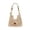 Gray, variant on Small Brown Crochet Beach Bag for Women, Boho Open Weave Tote with Shoulder Strap, Summer Hollow Out Knit Purse