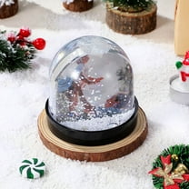LOLIPPYY Blank Snow Globe Plastic DIY Snow Globe Kit for New Year Decoration 1Pack
