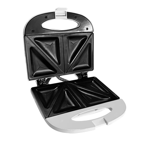 Bene Casa White Breakfast Sandwich Maker Nonstick Cool Touch Sandwich Press Toaster