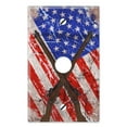thumbnail image 1 of WIRESTER 1-Gang 0.406-Inch Hole Device Telephone/Cable Blank Receptable Wall Plate Cover - Vintage American USA Flag Old Rifle, 1 of 1