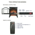 thumbnail image 3 of DEALTOPS 17.52'' Electric Fireplace Heater Stove, Realistic Adjustable Flame Effect Stove, Antique Black, 3 of 8