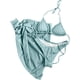 thumbnail image 2 of Traje de baño para mujer, bikini de color liso sin espalda con cordón y tirantes divididos, conjunto de tres piezas, trajes de baño para mujer, 2 of 5