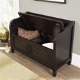 thumbnail image 4 of Atlin Designs Traditional Wood Entryway Storage Bench in Chestnut Brown, 4 of 5