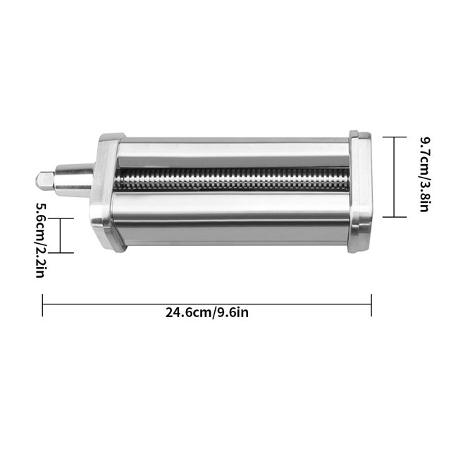 Fabricant de Pâtes en Acier Inoxydable, Rouleau à Spaghetti en Acier Inoxydable; Support de Rouleau à Spaghetti en Acier, Accessoire de Mixeur de Cuisine, Type de Feuille