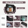 thumbnail image 5 of DAKIMOE Travel Duffle Bag for Women Men Weekender Overnight Bags Carry on Gym Bag with Wet Pocket/Adjustable Strap/Shoe Compartment, Foldable Waterproof Duffel Tote for Plane Sports Dance, Lotus Pink, 5 of 10