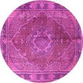 thumbnail image 1 of Ahgly Company Indoor Round Medallion Pink Traditional Area Rugs, 8' Round, 1 of 4