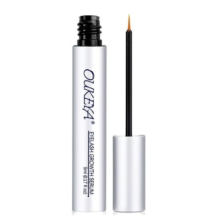 OUKEYA Eyelash & Eyebrow Enhancer Serum with Peptides, Thicker, Stronger, Longer Lashes & Brows 0.17 fl oz