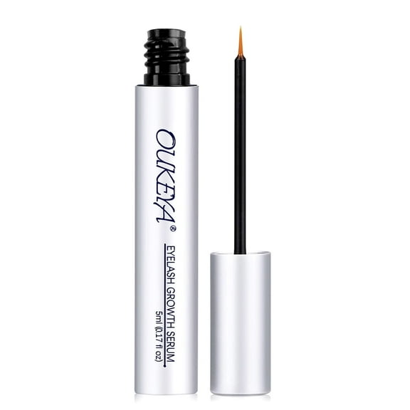OUKEYA Eyelash & Eyebrow Enhancer Serum with Peptides, Thicker, Stronger, Longer Lashes & Brows 0.17 fl oz