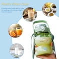 thumbnail image 6 of Yucurem 850ml Bear/frog Cups Double Drink Straw Kettles Water Bottles Kitchen Essentials (Green), 6 of 10
