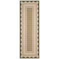thumbnail image 3 of GlowSol 2'x6' Scalloped Edge Pattern Hallway Runner Rug Modern Border Runner Rug Bedside Non Slip Runners for Kitchen Laundry, Tan, 3 of 8