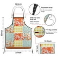 thumbnail image 7 of Women Men Adjustable Bib Apron with Pockets Pioneer Colorful Floral Cooking Kitchen Aprons, 7 of 7